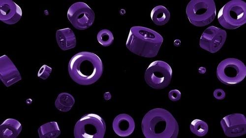 Geometric Rebecca Purple Tube Shapes Animation Loop