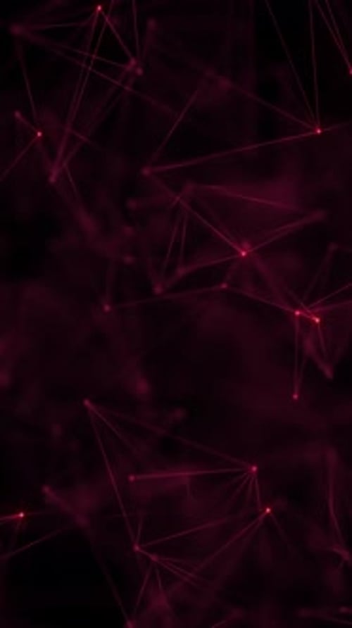 Vertical Video - Abstract Red Plexus Connections Technology Background