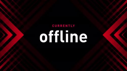 Animated Offline Screen with Red Geometric Shapes