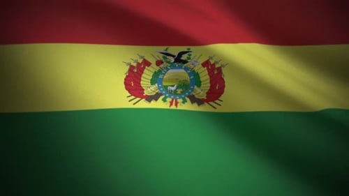 Realistic Waving Flag of Bolivia Loop