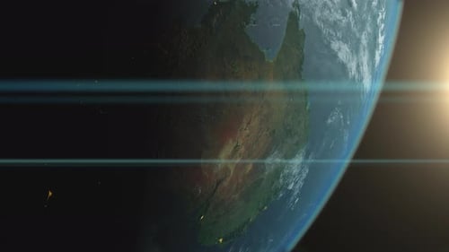 Ocean and Continents From Outer Space