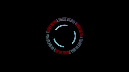 Collection Radar : animation graphique en boucle sur cadran circulaire multicolore