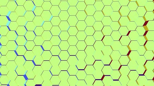 Muster abstrakter Hintergrund, sechseckige, psychedelische Farben.