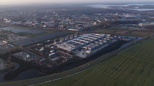 New Hyperscale Data Center Winschoten Aerial Drone Video