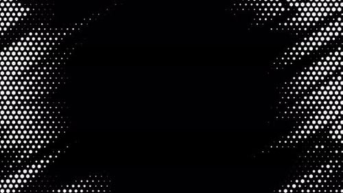 Abstract Wavy Hexagonal Halftone Fluid Motion Background with Central Place for Text Scratched Pop