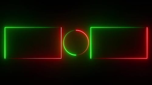 End Screen Neon Frame Red And Green V2