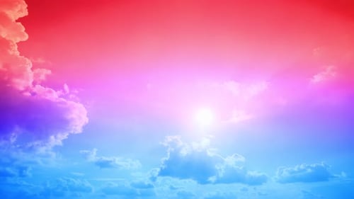 Colorful Clouds and Sky with Abstract Design