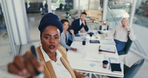 Team Meeting in Bright Modern Office