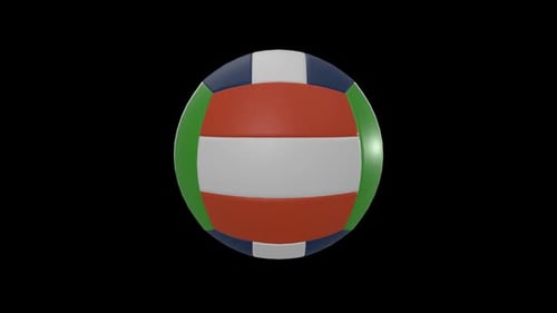 United Arab Emirates Flag Volleyball Ball Spinning Loop