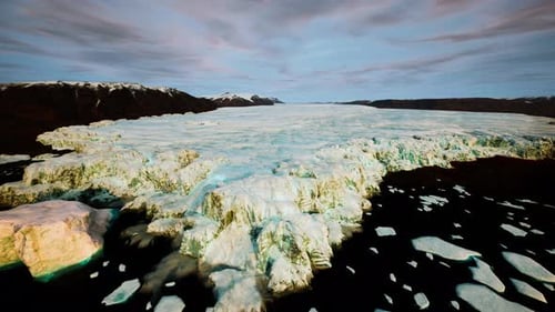Fading Ice Floes and Thawing Terrain Emphasize Environmental Crisis