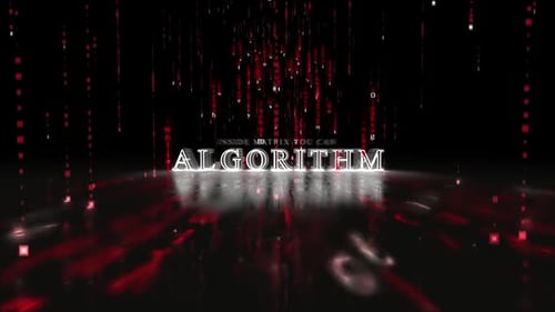 Futuristic Digital Code Rain Text Reveal