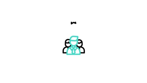 Animated Corporate Team with Star Icon
