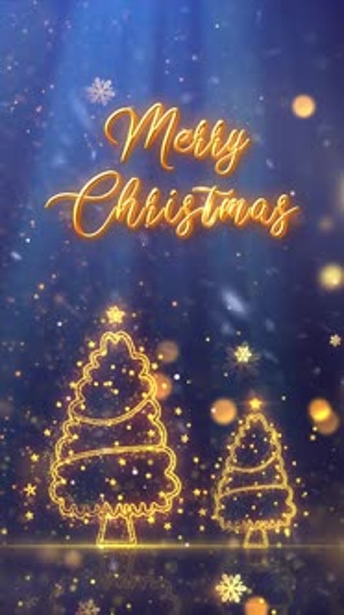 Christmas Trees Merry Christmas Background 6 - Vertical Video