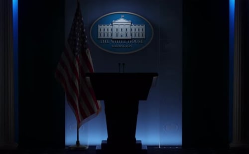 Briefing of President of US United States in White House