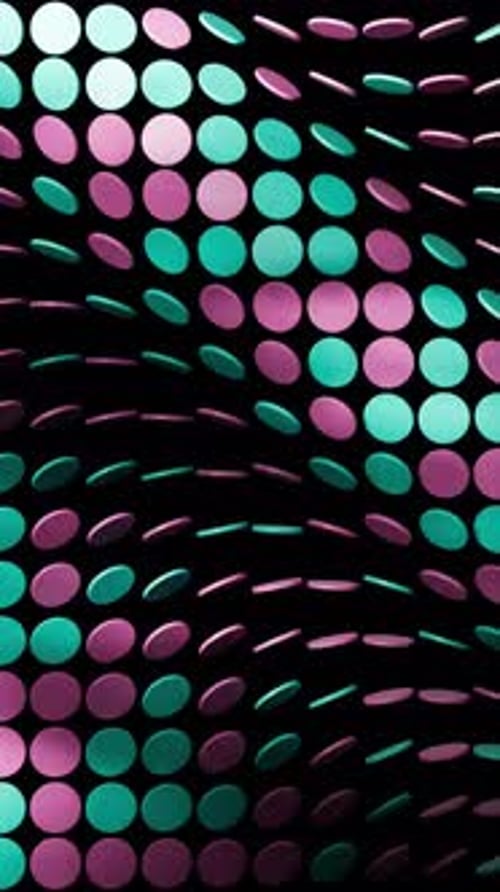 Pink And Green Cylinders Pattern - Presentation Background