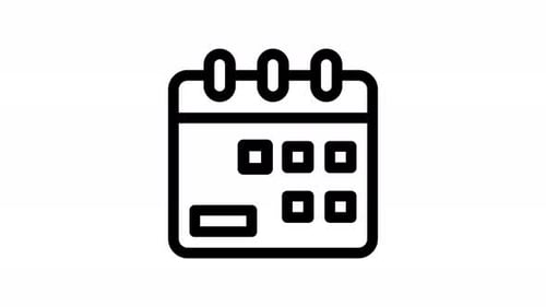 Minimalist Animated Calendar Icon for Schedule and Events
