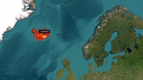 Animated Map Zoom to Iceland with Highlight