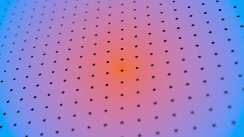 Abstract Animated Grid Pattern with Morphing Crosses and Dots