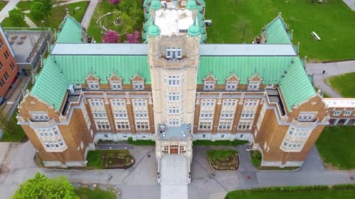 Concordia university building Campus in Montreal, Quebec Canada aerial