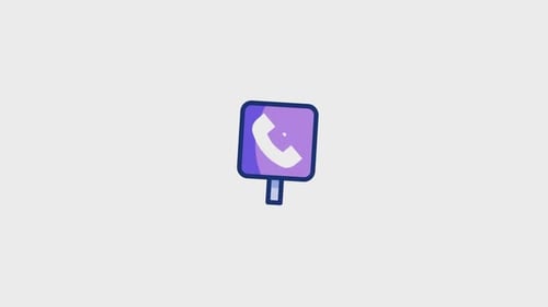 Animated Ringing Phone Icon with Call Notification