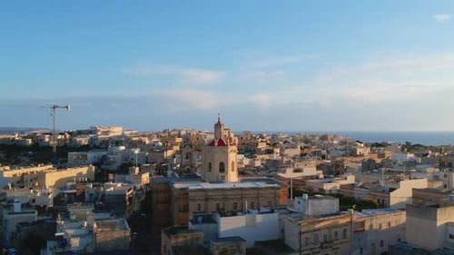 Aerial Flight Along The Church