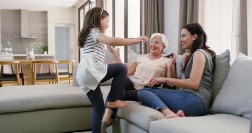 Three Generations Bonding at Home