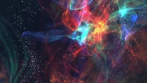 Flowing Abstract Space Nebula Starfield Background