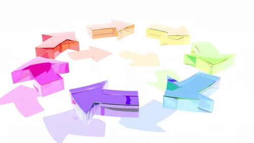 Colorful Arrows Pointing in Different Directions This Image Could Represent Diversity Creativity