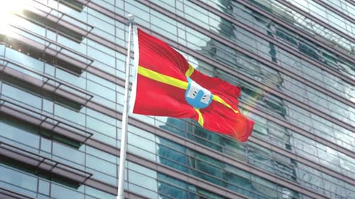 Waving Flag with Coat of Arms