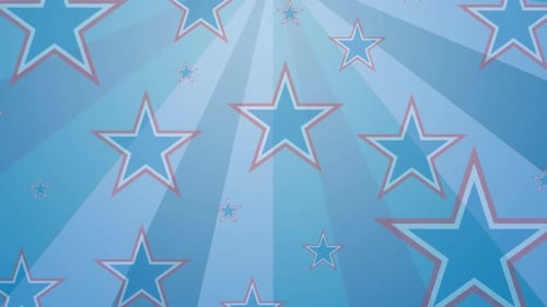 Patriotic Stars and Sunburst Animated Background