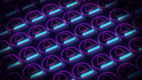 Neon Icons Background abonnieren