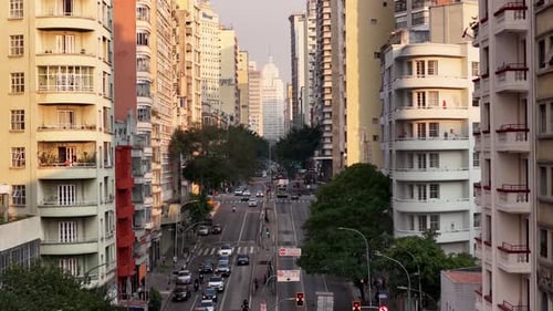 Famoso horizonte de São Paulo no centro de São Paulo, Brasil.