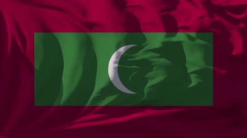 Waving Maldives Flag Background Animation