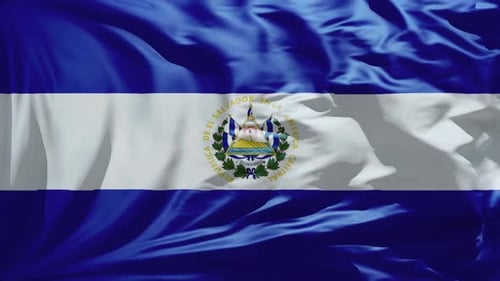 Flag of El Salvador Waving Seamlessly