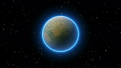 Bright mars planet animated .Beautiful 3d mars planet animation Vd951 1