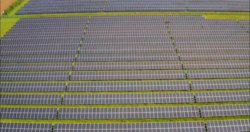 Large Solar Panel Field for Clean Energy Production