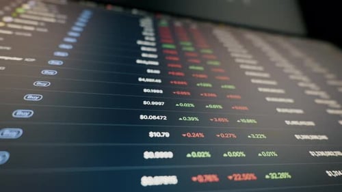 Cryptocurrency Exchange Ticker Scrolling with Live Market Data
