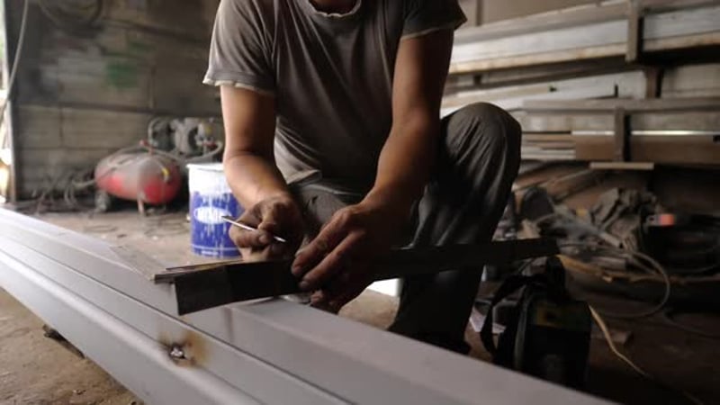 Close-up of a Locksmith Working with a Metalworking Machine Repairing a ...
