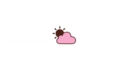Sun With Cloud Icon animation