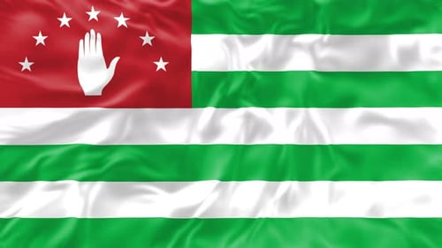 Waving Abkhazia Flag Loop Animation