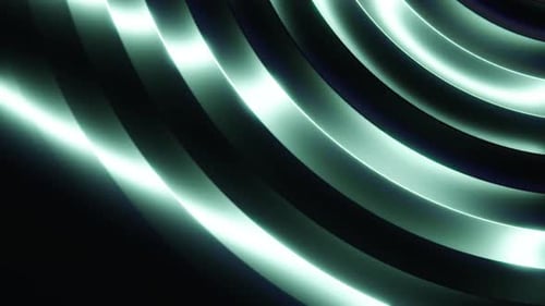 Abstract Green Metal Waves Move Seamlessly Under Light Beams