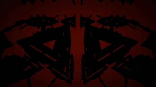 Abstract Glowing Geometric Kaleidoscopic Loop Background