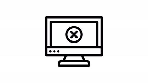 animation d'icônes de ligne informatique