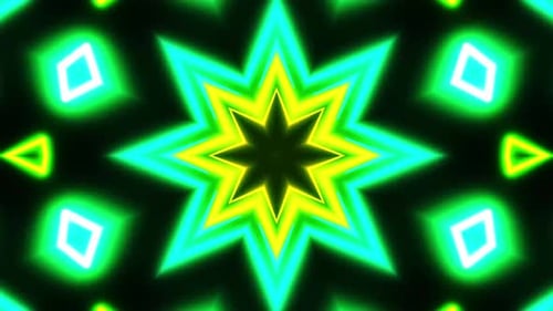 Vibrant neon star pulsates with electric energy and modern style