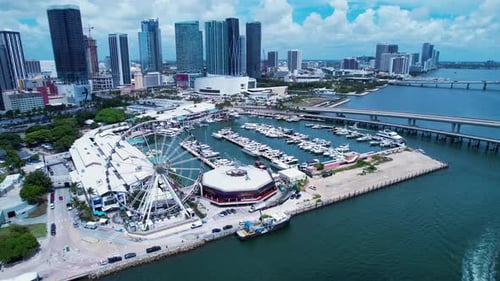 Miami Skyline at Miami Florida United States.