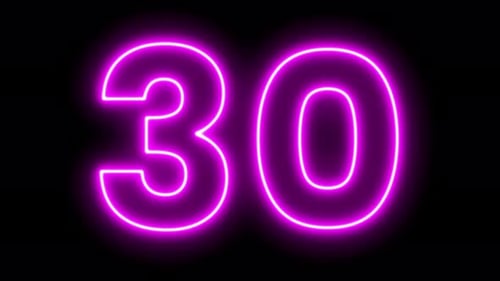 Neon Pink Number 30 Revealing Animation