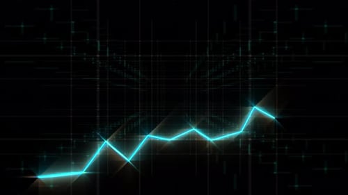 4K Graph Up Statistical Analysis Animated Video