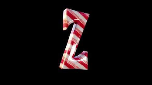 Boucle de Noël avec lettre Z en forme de canne à sucre