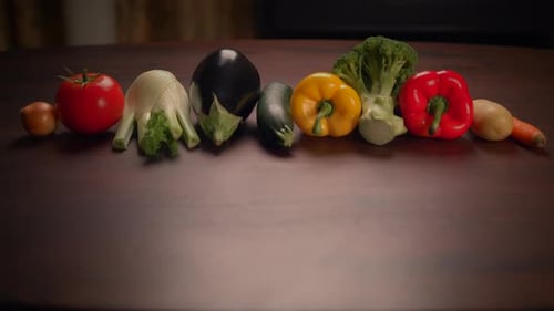 Assortment of Colorful Vegetables on a Table