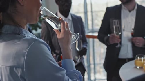 Business People Having Small Party